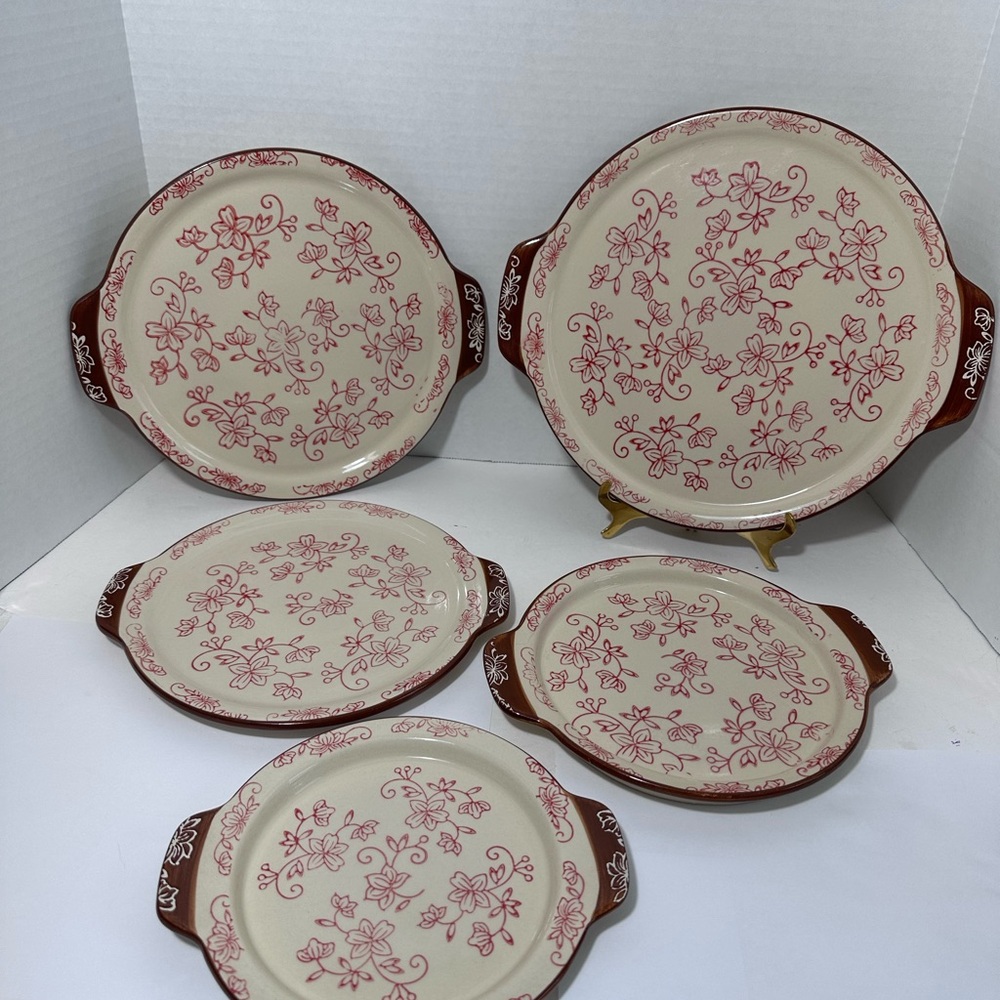 5 piece set of Temptations serving dishes. 10”, 9”, 8”, 7.25”, 6.5”.